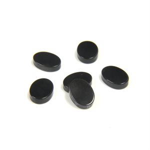 Onyx, 8mmx6mm, Oval, Flat, Black