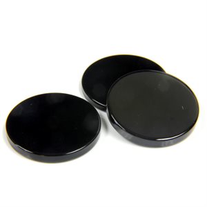 Onyx, 9.0mm, Round, Flat, Black