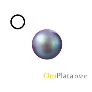 Freshwater black pearl, 8.50, Round, half-drilled, Black
