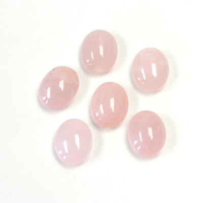 Rose Quartz, 10mmx8mm, Oval, Cabochon, Pink