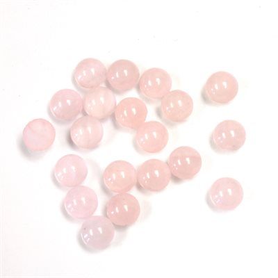 Rose Quartz, 5.0, Round Cabochon, Pink