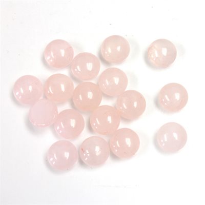 Rose Quartz, 6.0mm, Round, Cabochon, Pink