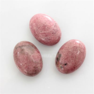 Rhodonite, 18mmx13mm, Oval, Cabochon, Pink