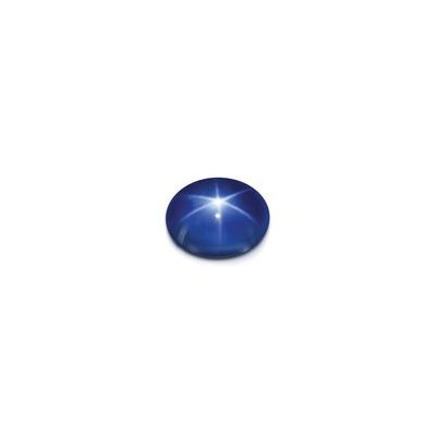 Sapphire, Star, Synthetic, 12mmx10mm, Oval, Blue