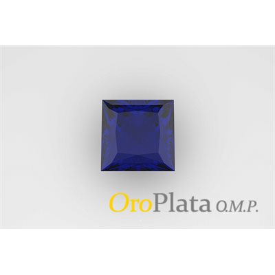 Sapphire, 1.7mm, Square, Blue