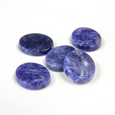 Sodalite, 12mmx10mm, Oval, Flat, Blue