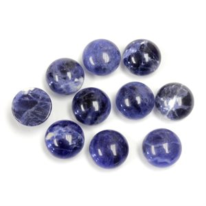 Sodalite, 7.0mm, Round, Cabochon, Blue