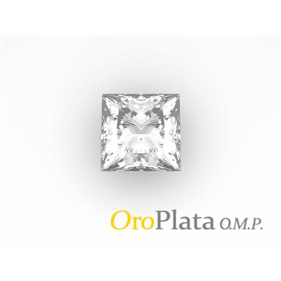 Cubic Zirconia 3.5mm, Square, Princess, White