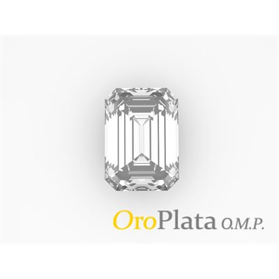 Cubic Zirconia, 12x10, Octagon, White