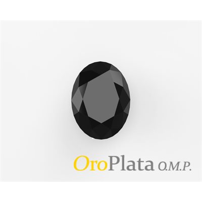 Zircon Cubic, 6mmx4mm, Oval, Facetée, Noir Zircon Cubic, 6mmx4mm, Oval, Facetée, Noir